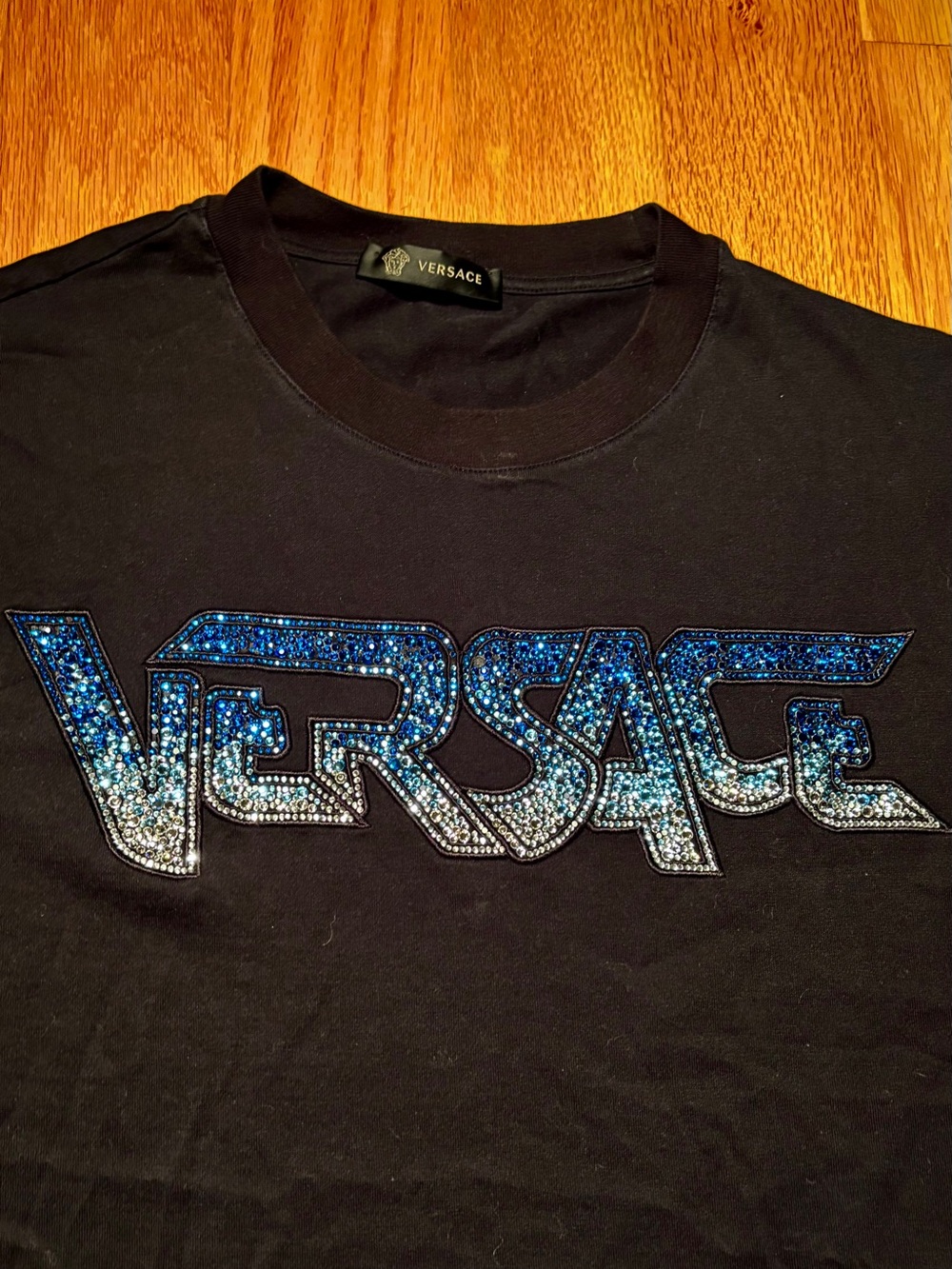 Versace Rhinestone Embossed Tshirt - Picture 2 of 4